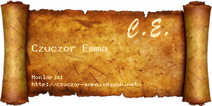Czuczor Emma névjegykártya